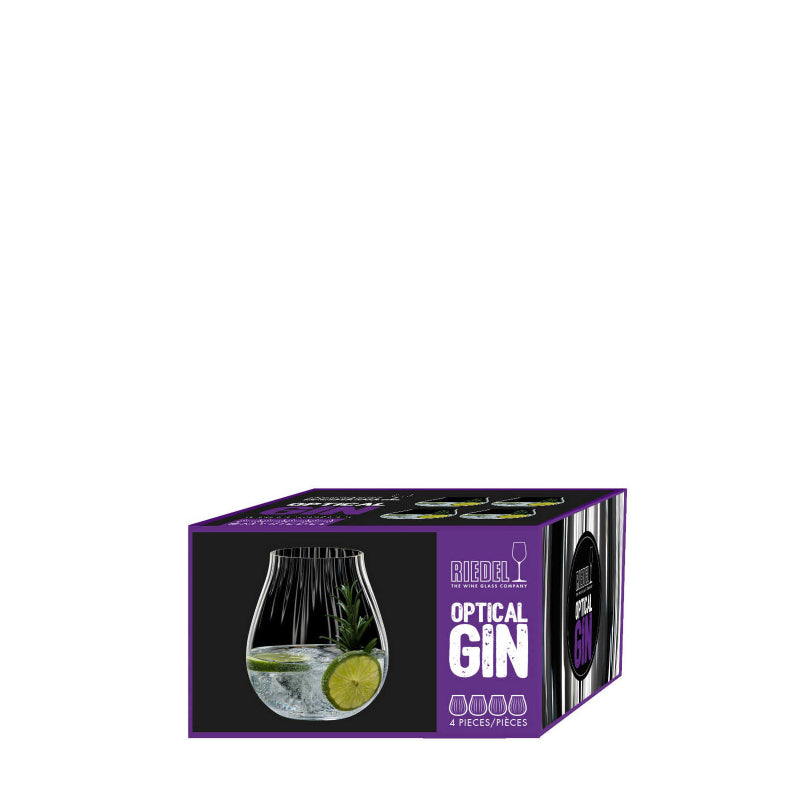 Riedel Glass O Wine Tumbler 5515/67 Optic Gin Set of 4